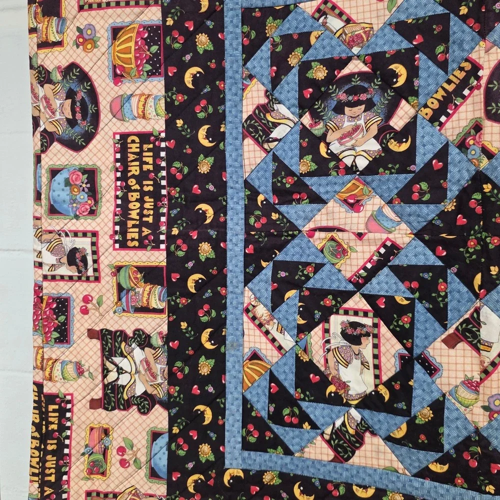 Mary Engelbreit Life is Just a Chair of Bowlies Wall Hanging Folk Art 34.5x34